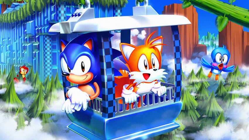 sonic the hedgehog, tails, classic sonic, classic tails, flicky, and 1 more (sonic and 2 more) drawn by tripplejaz