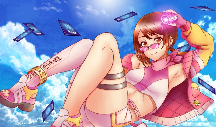 yagami hikari (digimon and 2 more) drawn by falcon_(burbdoodles)