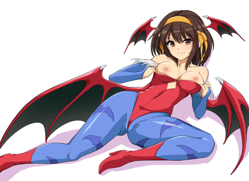 suzumiya haruhi and lilith (suzumiya haruhi no yuuutsu and 1 more) drawn by haruhisky