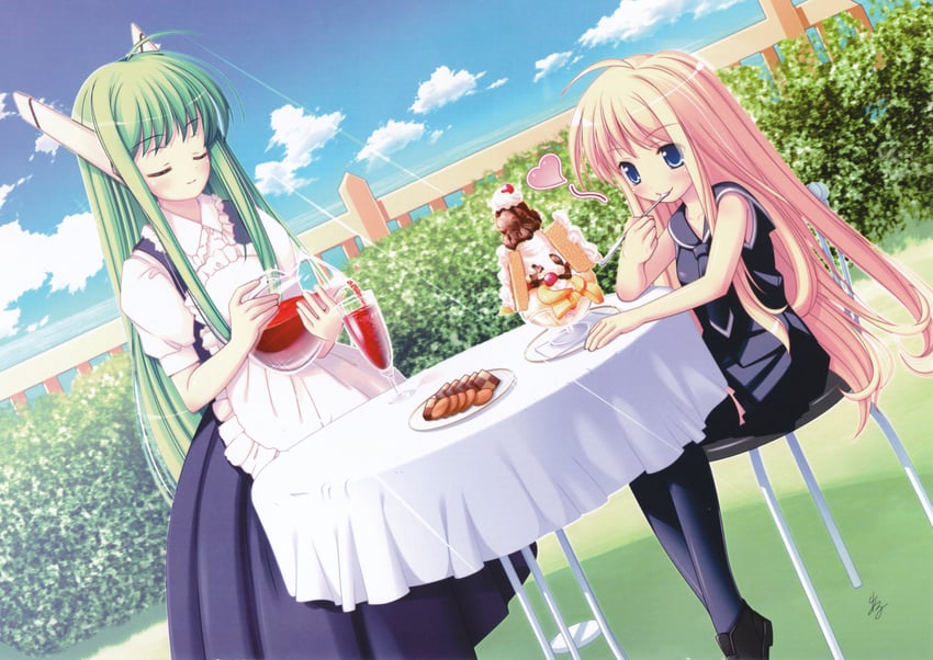 evangeline a.k. mcdowell and karakuri chachamaru (mahou sensei negima!) drawn by aru_(abyssinia)