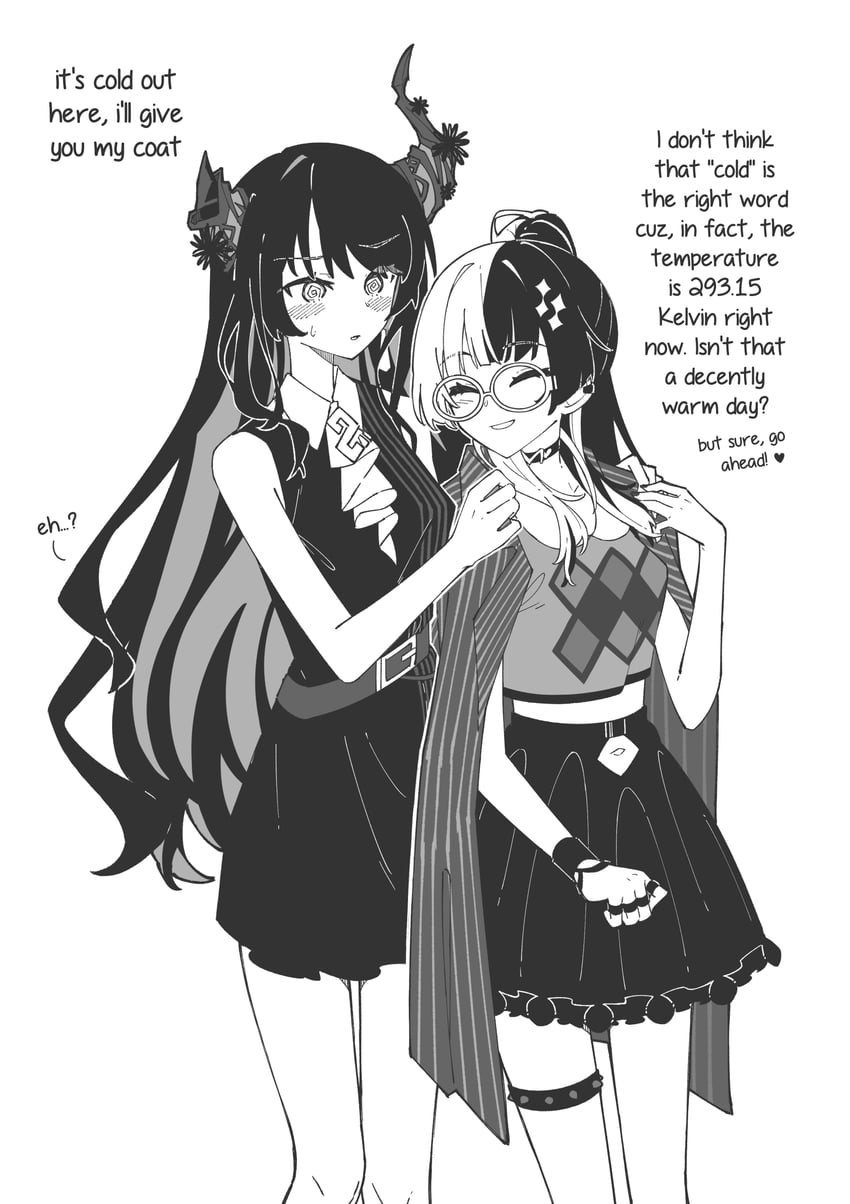 shiori novella and nerissa ravencroft (hololive and 1 more) drawn by umiikuru