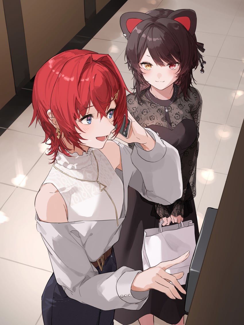 ange katrina and inui toko (nijisanji) drawn by rinderon0722