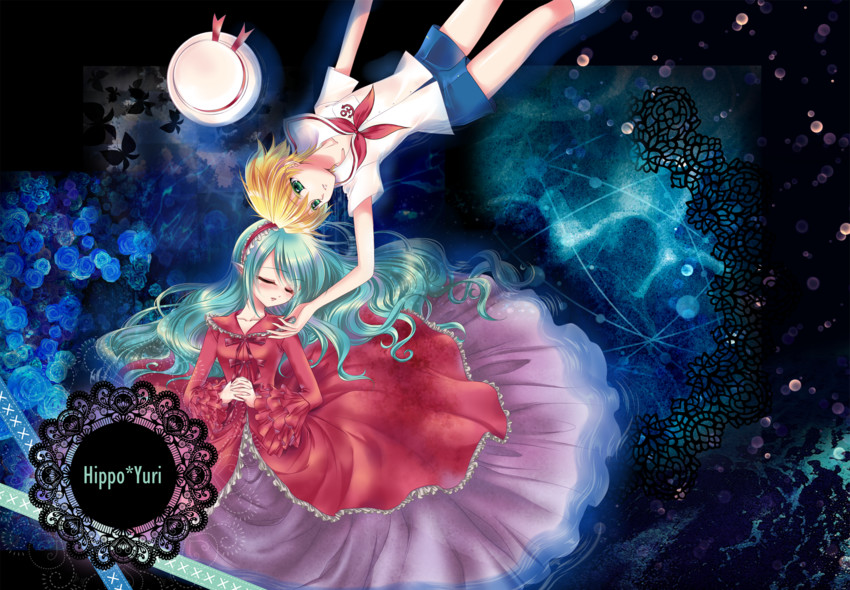 hippo and yuuri (mermaid melody pichi pichi pitch) drawn by zi_jing