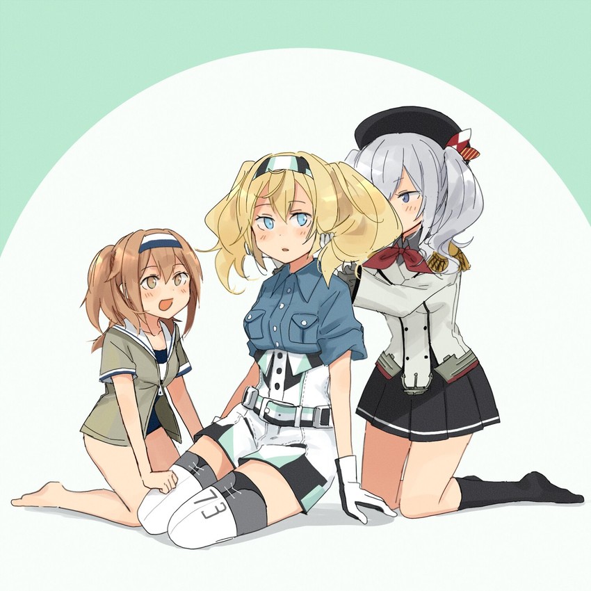 kashima, gambier bay, and i-26 (kantai collection) drawn by annin_musou