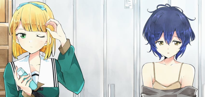 takigawa miu and saito nicole (22/7) drawn by trefle_r