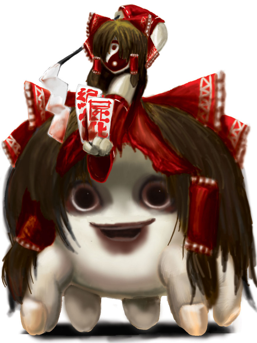 hakurei reimu (touhou and 2 more) drawn by jonasan_(bad-t)