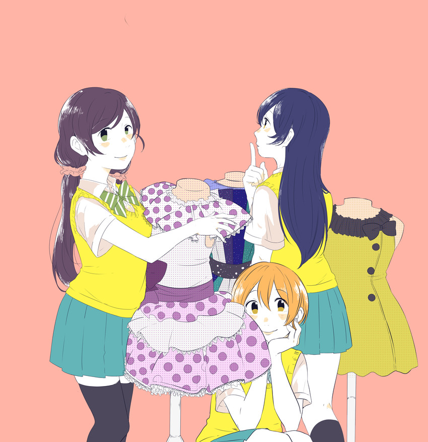 tojo nozomi, sonoda umi, and hoshizora rin (love live! and 1 more) drawn by shirokuma_(reirako-reirako)