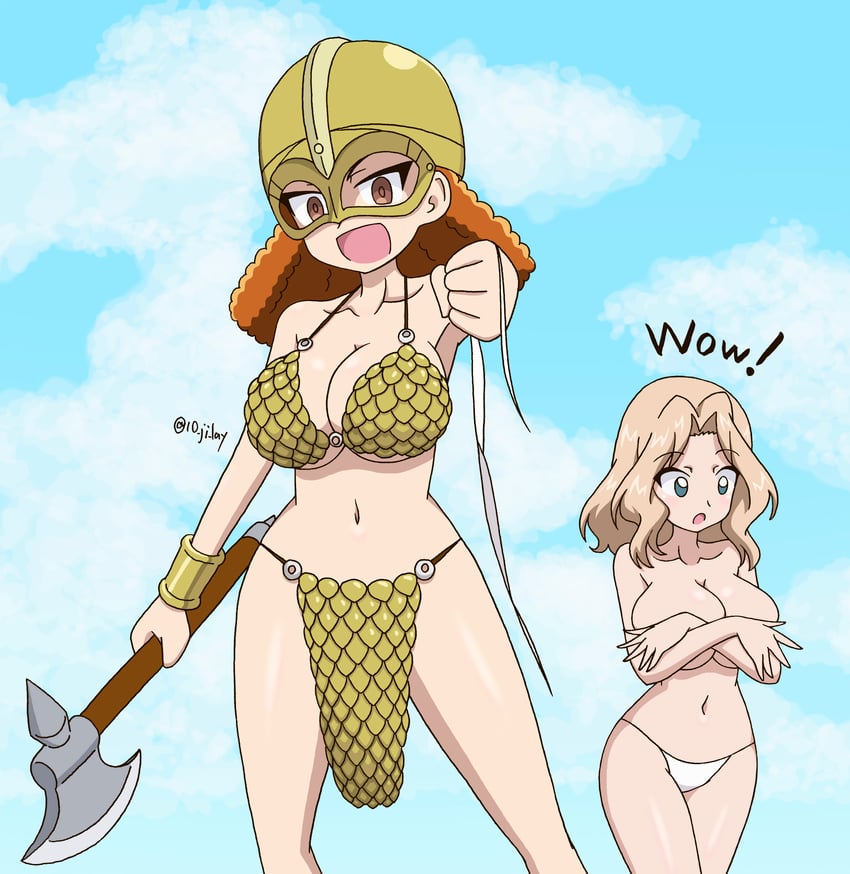 kay and kebiko (girls und panzer) drawn by 10_ji_lay