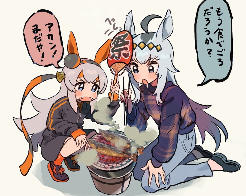 oguri cap and tamamo cross (umamusume) drawn by nara_123
