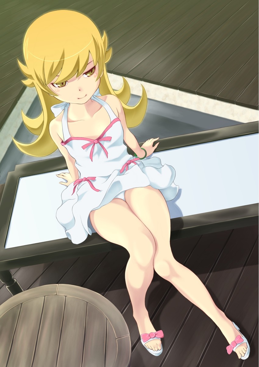 oshino shinobu (monogatari and 1 more) drawn by wa_(genryusui)