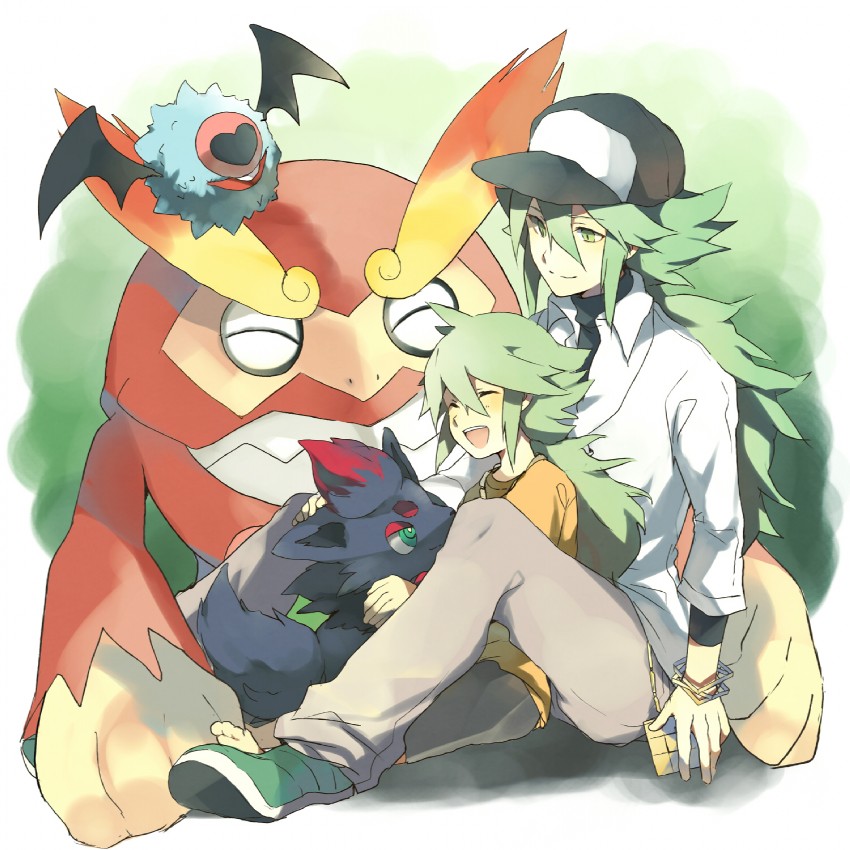 n, zorua, woobat, and darmanitan (pokemon and 1 more) drawn by tetsuo_(tashirosu)