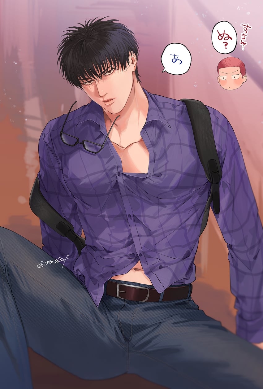 sakuragi hanamichi and rukawa kaede (slam dunk) drawn by om3632f