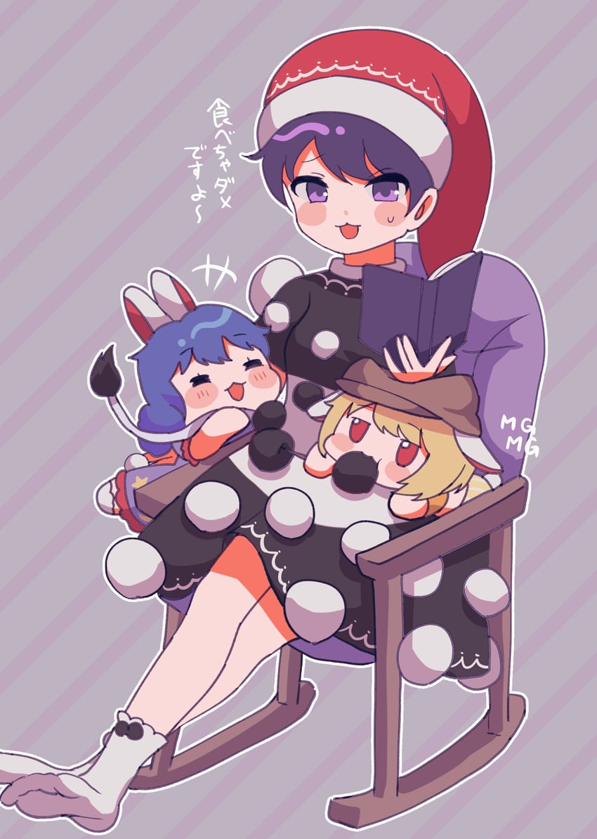doremy sweet, seiran, and ringo (touhou) drawn by stella_(pokopokobanana)