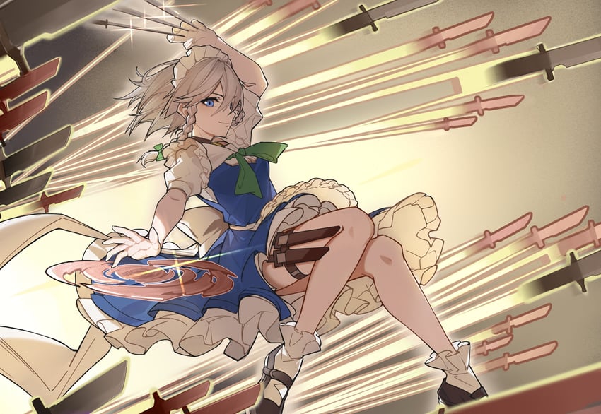 izayoi sakuya (touhou and 1 more) drawn by devilkillerx