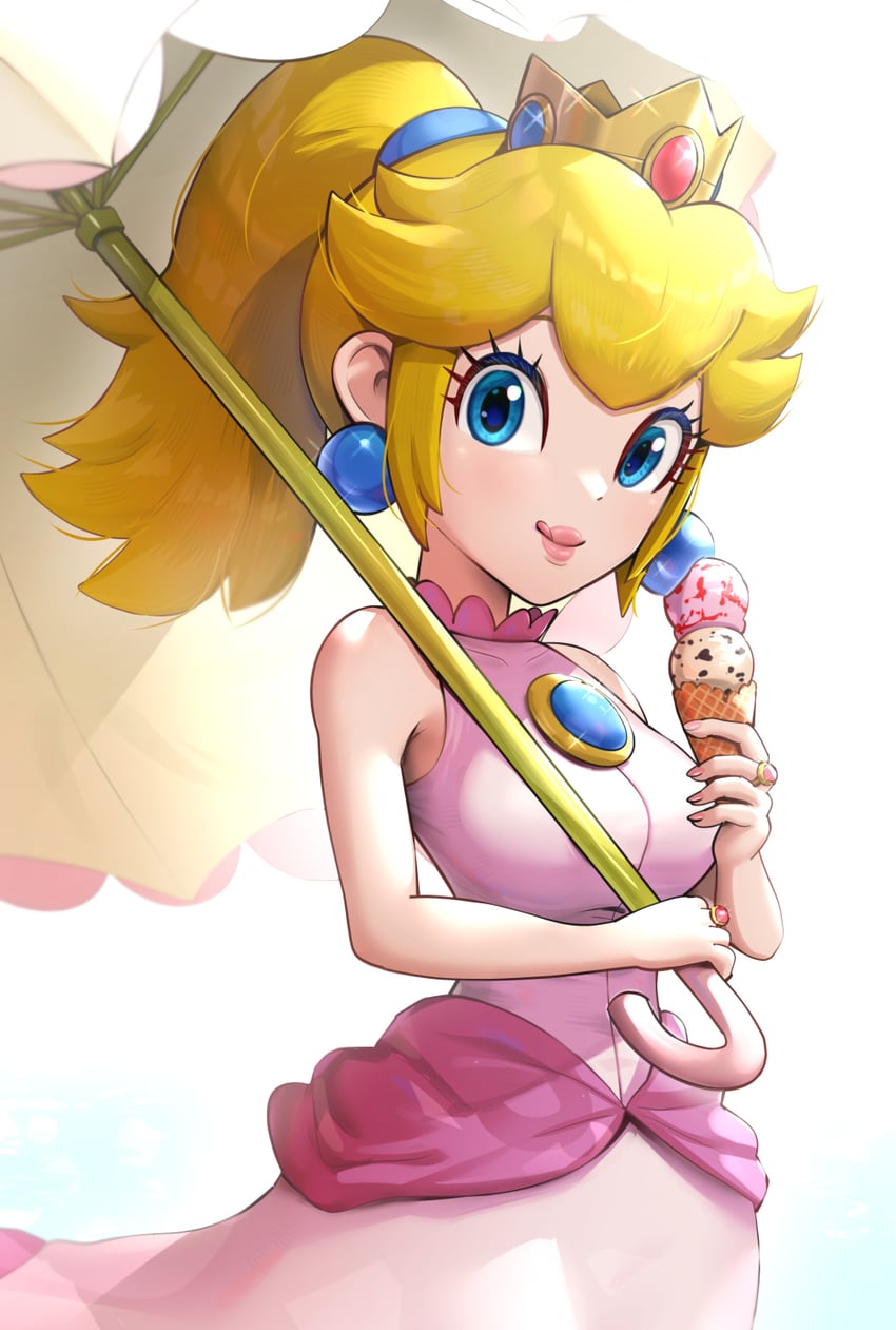 princess peach (mario and 1 more) drawn by gonzarez