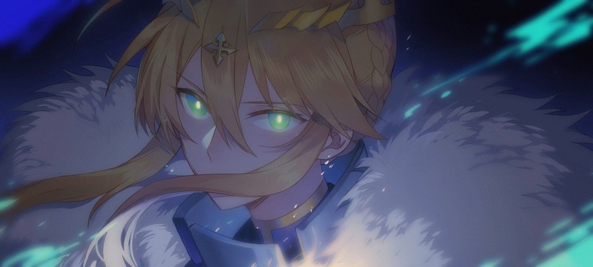 artoria pendragon and lion king (fate and 1 more) drawn by yorukun
