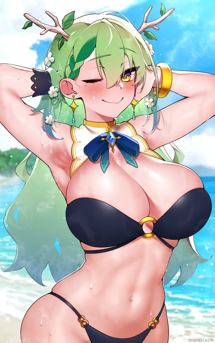 ceres fauna (hololive and 1 more) drawn by kok_(honeymelon)