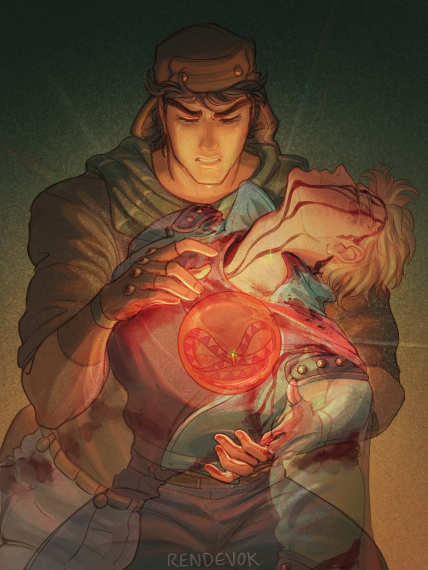joseph joestar and caesar anthonio zeppeli (jojo no kimyou na bouken and 1 more) drawn by rendevok