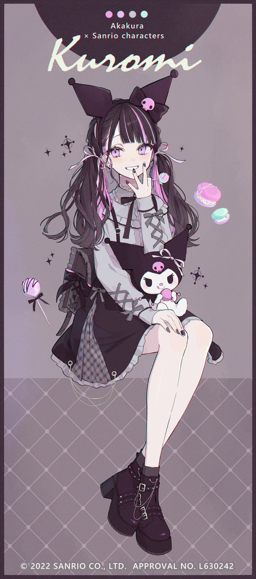 kuromi (sanrio and 1 more) drawn by akakura