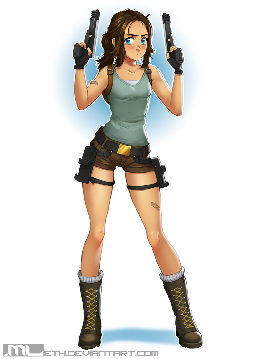 lara croft and brooke (original and 1 more) drawn by mleth