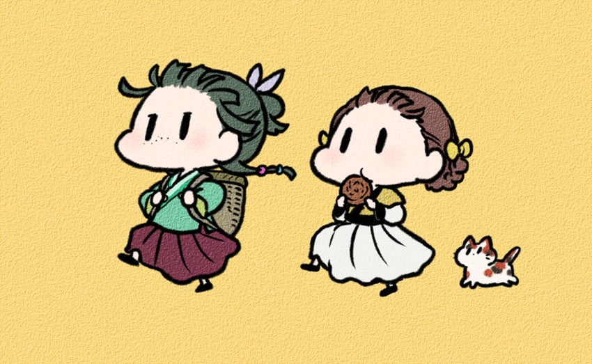 maomao, xiaolan, and mao mao the cat (kusuriya no hitorigoto and 1 more) drawn by nekokurage_(gen'eikai_tsuushin)