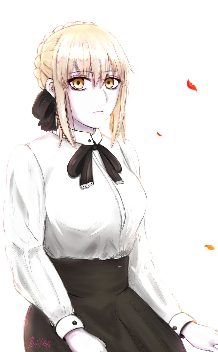 artoria pendragon, saber, and saber alter (fate and 2 more) drawn by nickfluff
