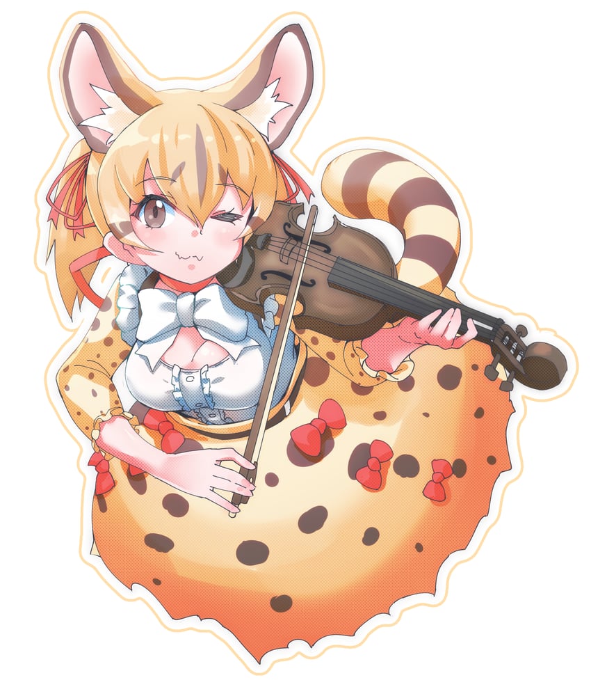 large-spotted genet (kemono friends and 1 more) drawn by lowlandgorilla