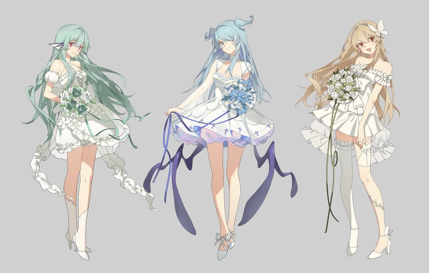 elira pendora, pomu rainpuff, and finana ryugu (nijisanji and 1 more) drawn by lai_dou_laile_555