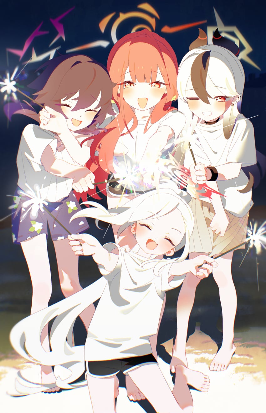 kayoko, aru, mutsuki, and haruka (blue archive) drawn by bm_tol