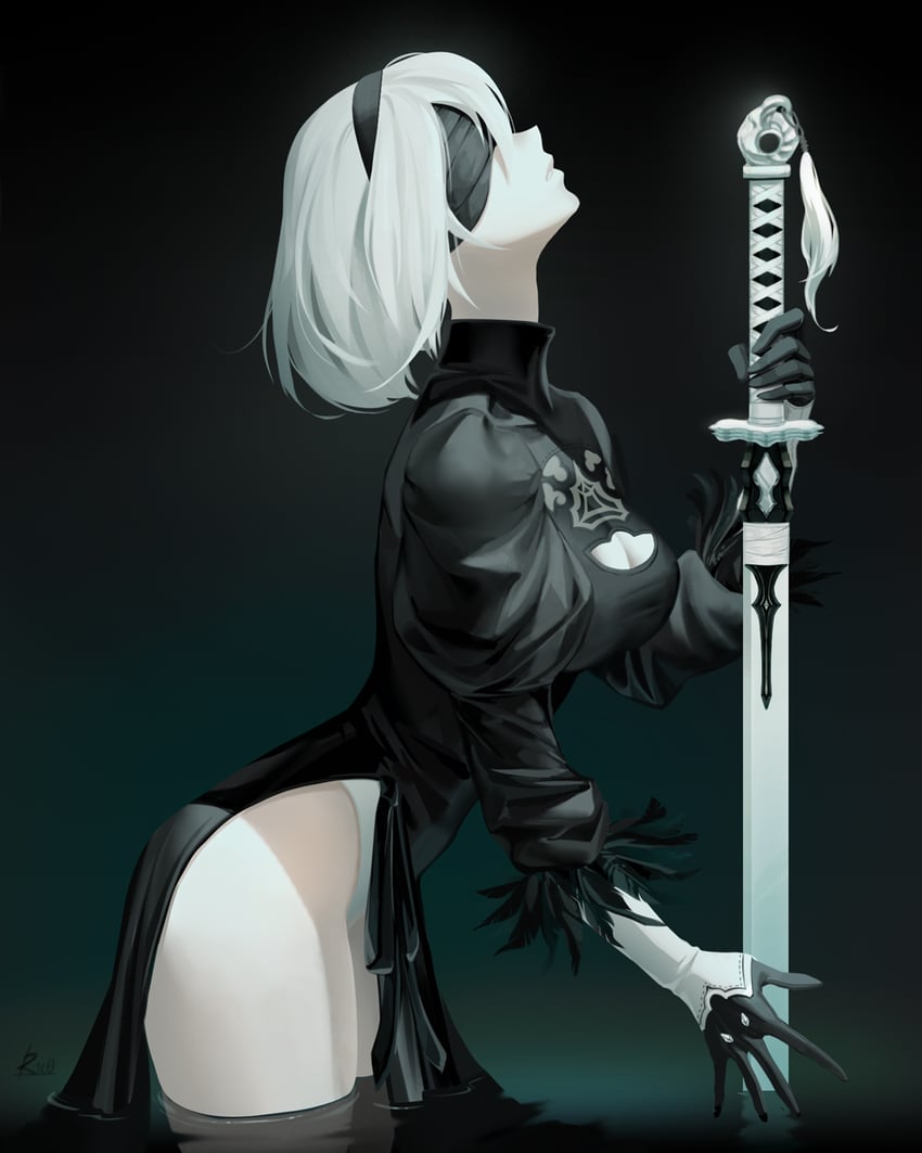 yorha no. 2 type b (nier and 1 more) drawn by r_1_c_0