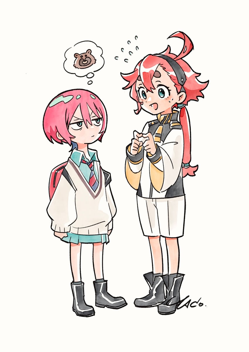 suletta mercury and amate yuzuriha (gundam and 2 more) drawn by yaco_(085)