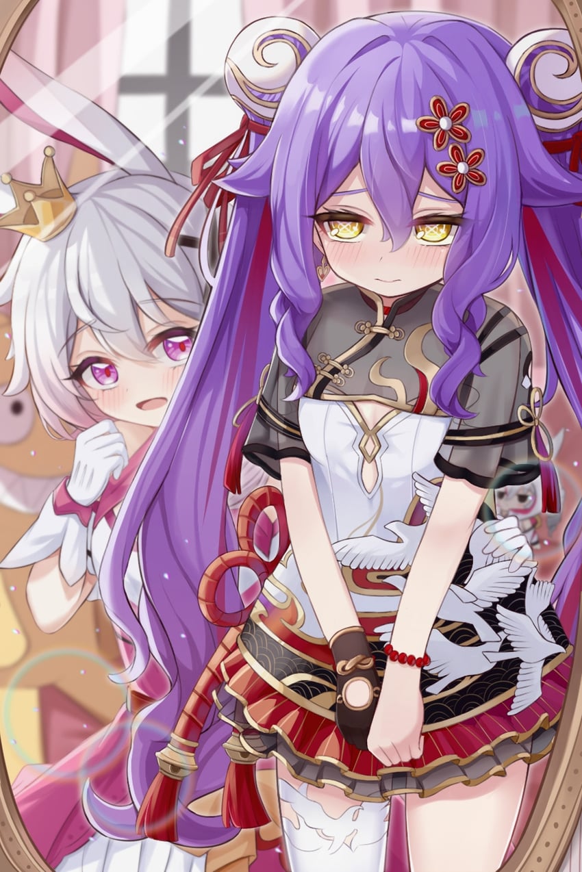 theresa apocalypse and sirin (honkai and 1 more) drawn by gululu_w