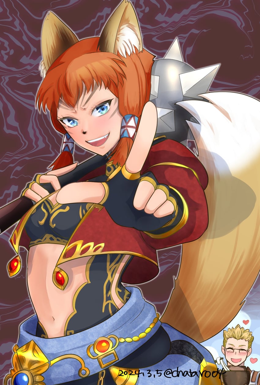 naja salaheem and abquhbah (final fantasy and 1 more) drawn by chatarou_bekkan