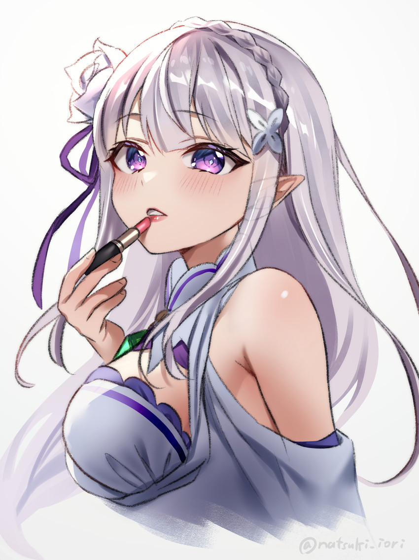 emilia (re:zero kara hajimeru isekai seikatsu) drawn by natsuki_iori