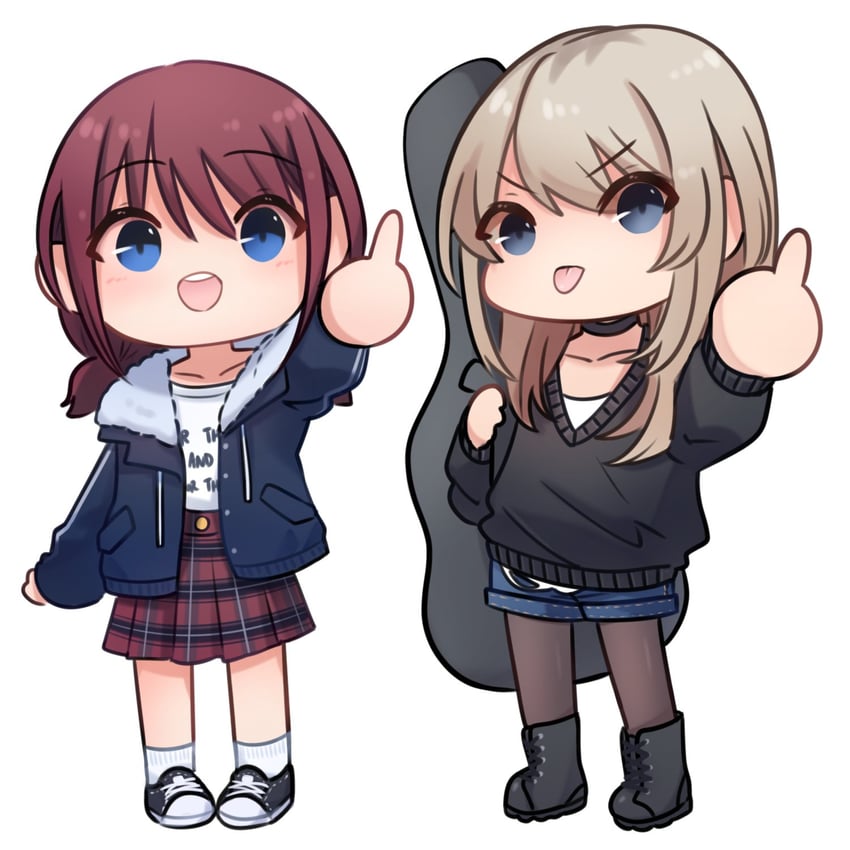 iseri nina and kawaragi momoka (girls band cry) drawn by udon-udon