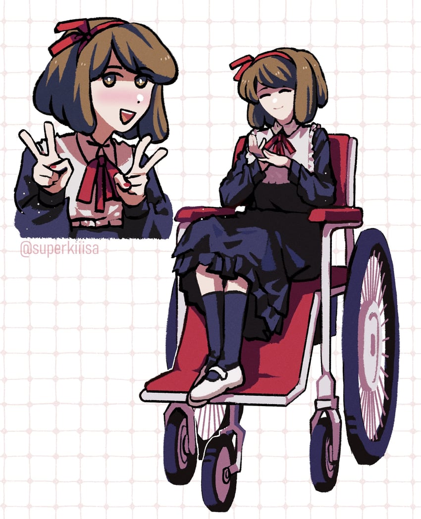 towa monaca (danganronpa and 1 more) drawn by lily_(superkiiisa)