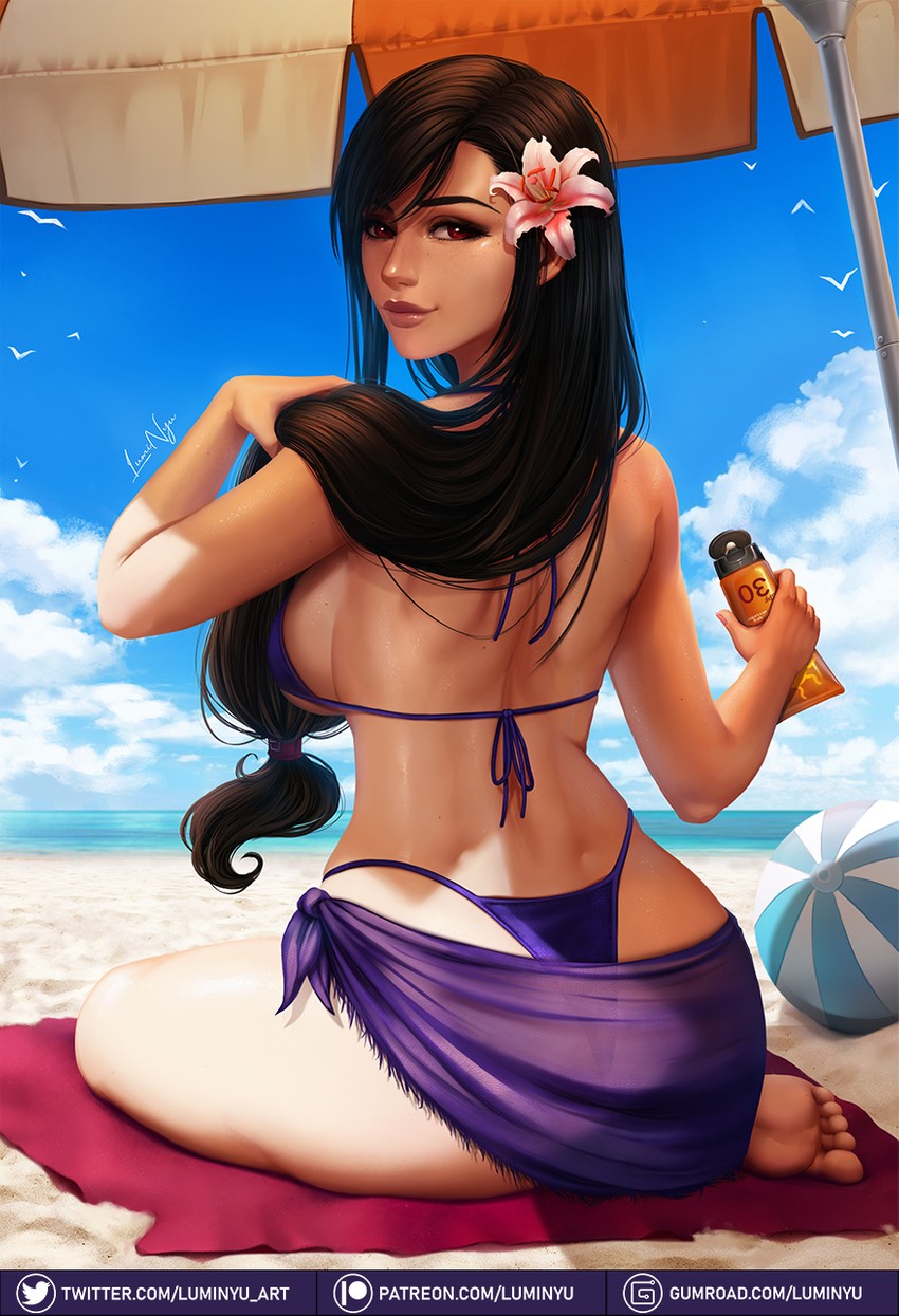 tifa lockhart (final fantasy and 1 more) drawn by luminyu