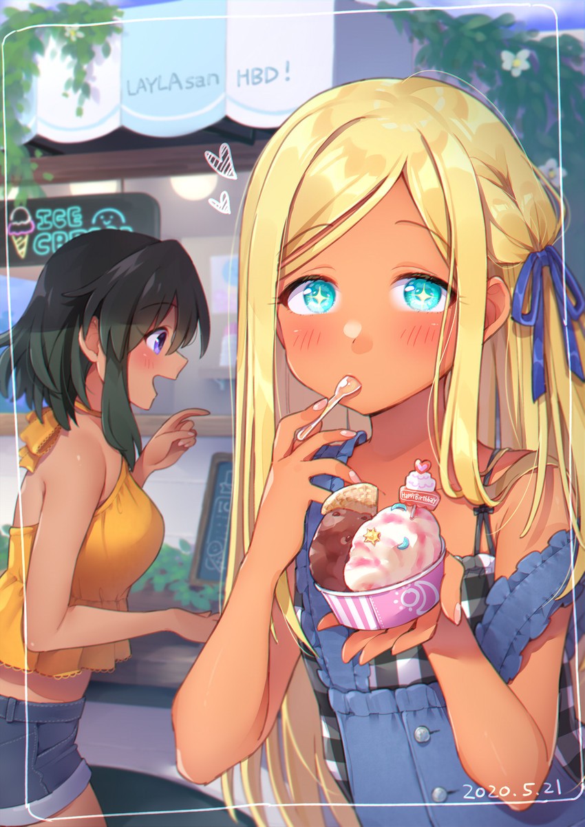 natalia and layla (idolmaster and 1 more) drawn by trente