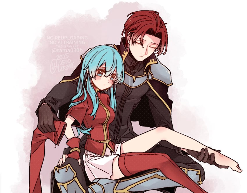 eirika and seth (fire emblem and 1 more) drawn by sayu030b