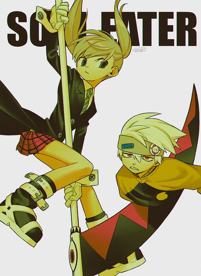 maka albarn and soul evans (soul eater) drawn by menma_(enaic31)