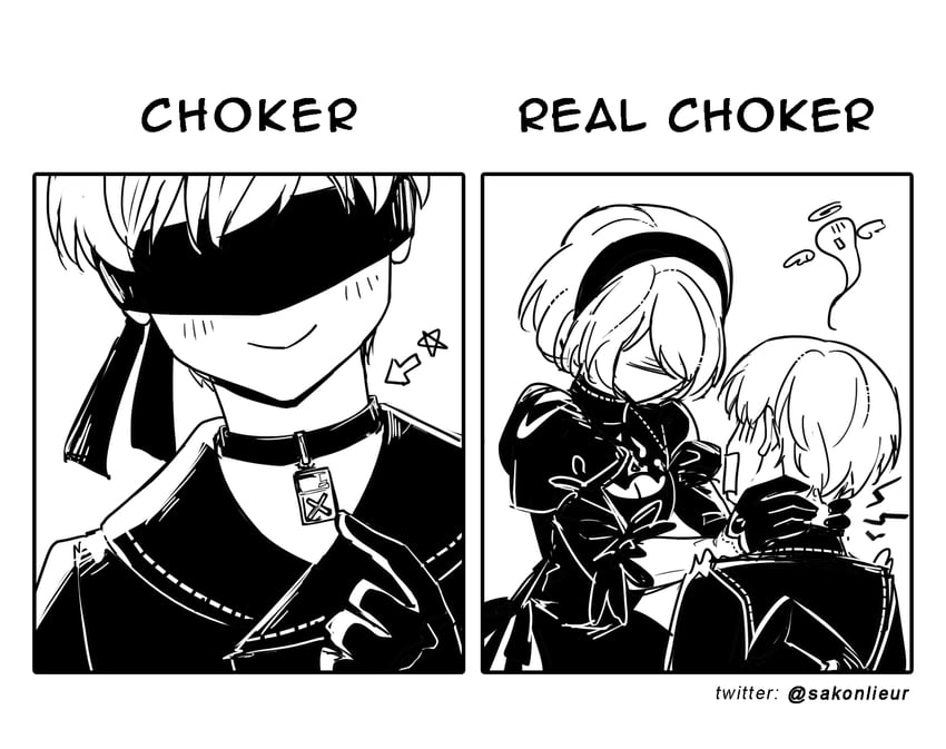 2b and 9s (nier and 1 more) drawn by sakon04