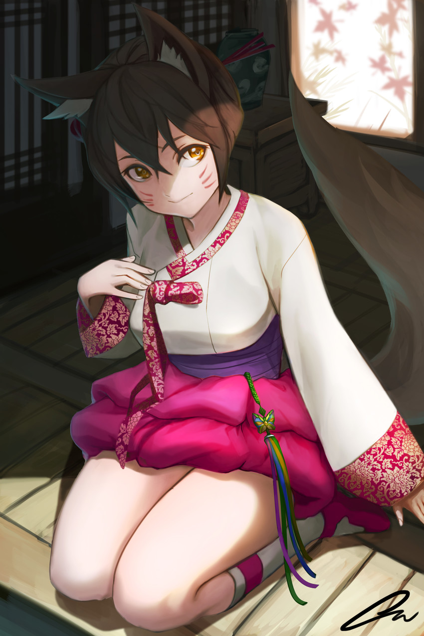 ahri and dynasty ahri (league of legends) drawn by oz_(gerbera7)