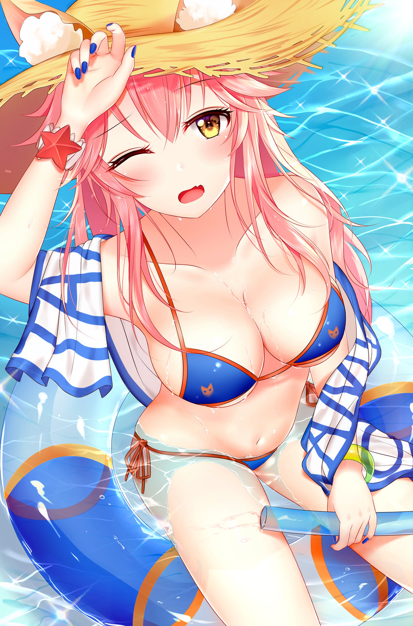 tamamo and tamamo no mae (fate and 2 more) drawn by junpaku_karen