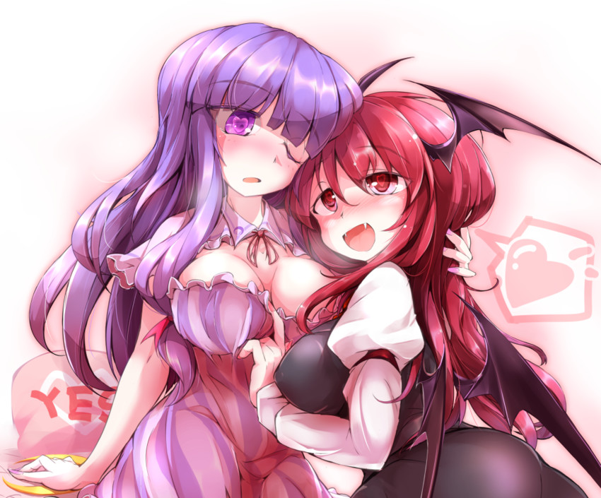 patchouli knowledge and koakuma (touhou) drawn by fumitsuki_(minaduki_6)