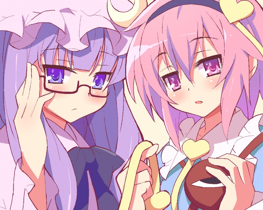 patchouli knowledge and komeiji satori (touhou) drawn by 9law