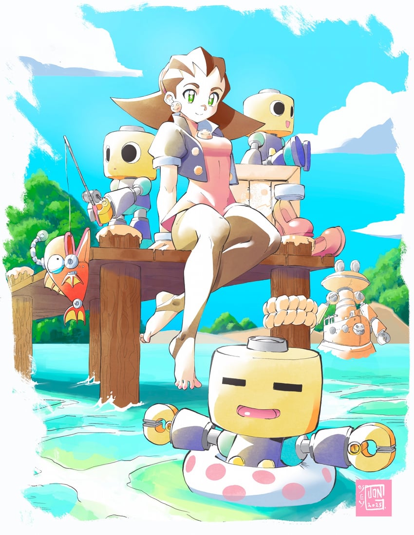 tron bonne (mega man and 1 more) drawn by getinthegustaff
