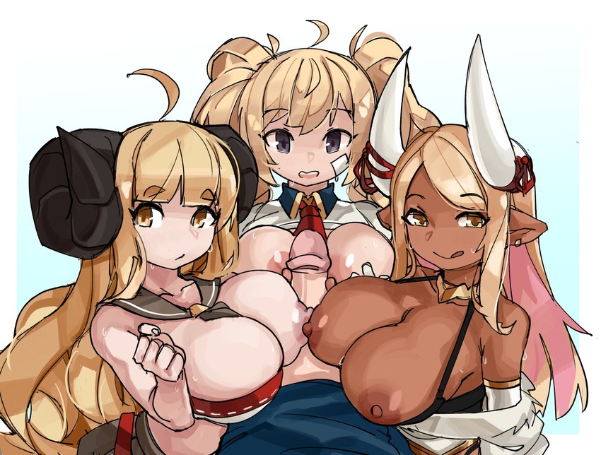 anila, kumbhira, and monika weisswind (granblue fantasy) drawn by zanamaoria