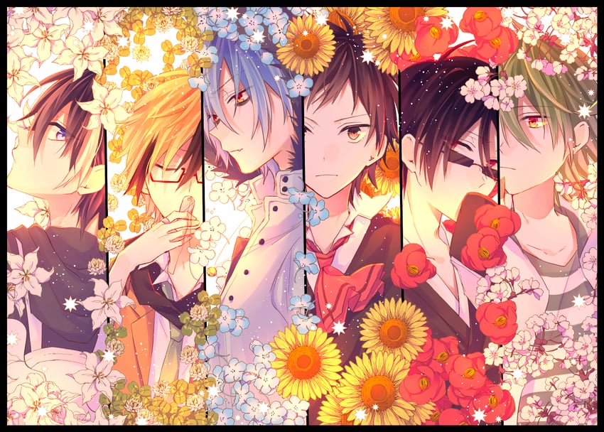 lawless, sleepy ash, licht jekylland todoroki, tsubaki, shirota mahiru, and 1 more (servamp) drawn by natsunosunflower