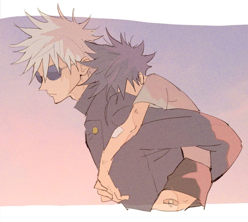 gojou satoru and fushiguro megumi (jujutsu kaisen) drawn by qpsk_6