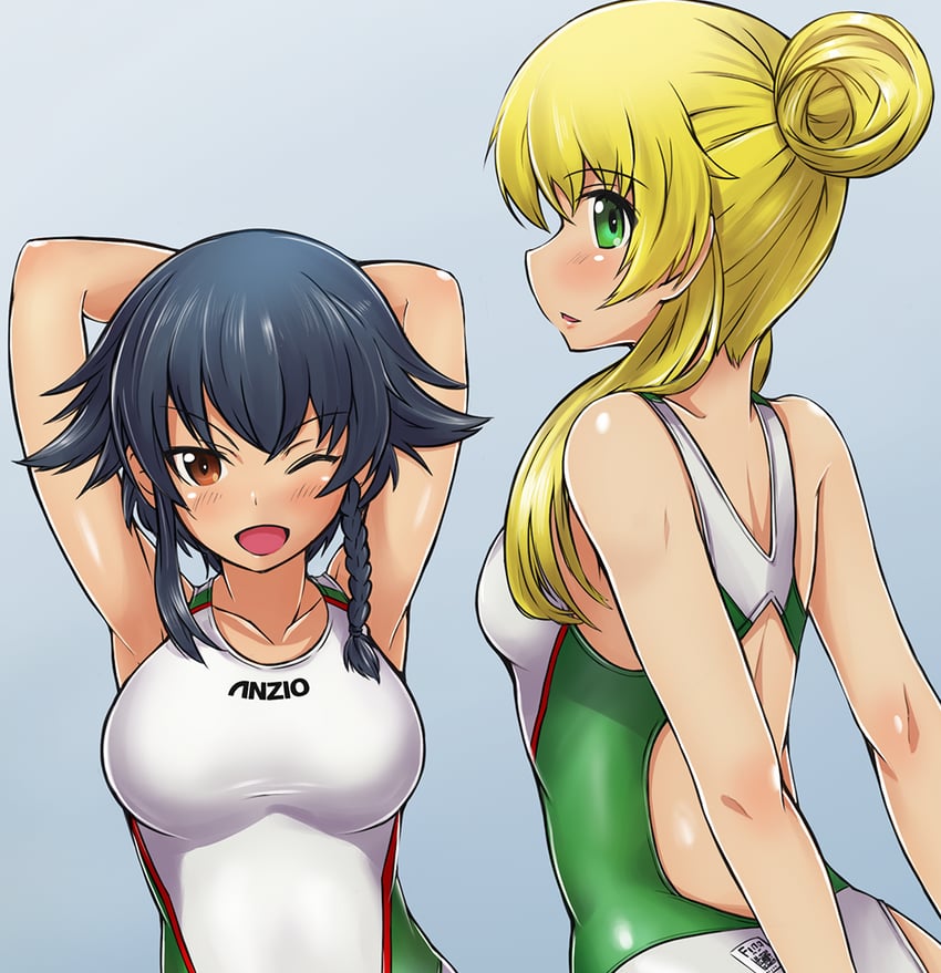 pepperoni and carpaccio (girls und panzer) drawn by solokov_(okb-999)